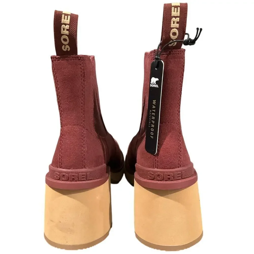 Sorel Women’s Chelsea Boot Waterproof Leather Spice Tawny Buff Size 7 NEW